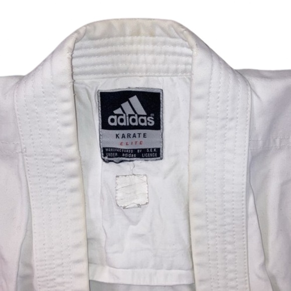 ADIDAS  Karate Elite SEK jacket jiu jitsu SHORI white Kumite Fighter Master Gi - Picture 9 of 14
